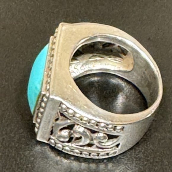 Vintage Barse .925 Turquoise ring size 7 - Picture 10 of 13